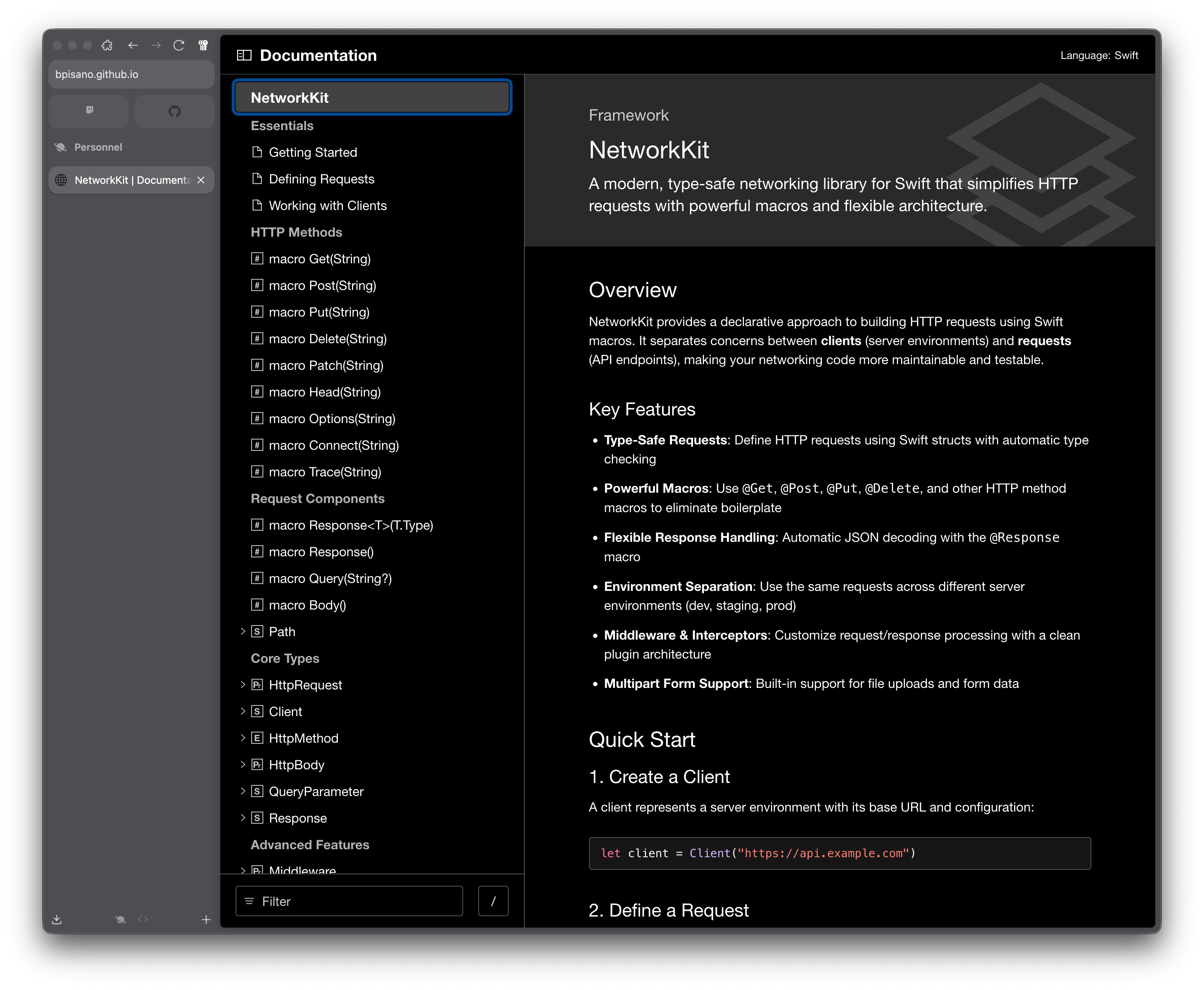 NetworkKit's DocC