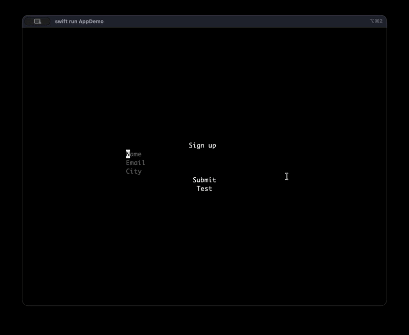 A form with various controls
